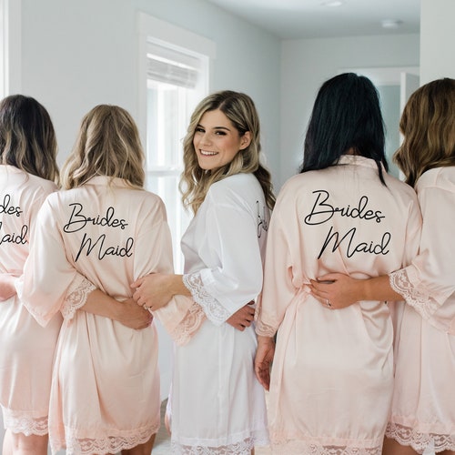 Lace Bridal Robe Bride Robe Bridesmaid Robe Bridal Party - Etsy