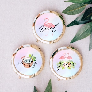 Bridesmaid Mirror, Bridesmaid gift, Personalized Pocket Mirror, Name Pocket Mirror, Handheld Compact mirror #PM10-13