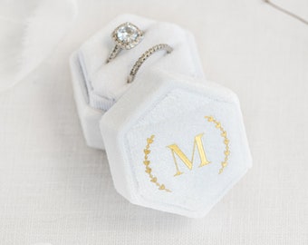white velvet ring box