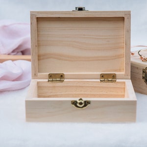 Flower Girl Gift Box Bridesmaid Gift Girl Gift Box Personalized Bridal Party Gift Wooden Box WB001 image 5