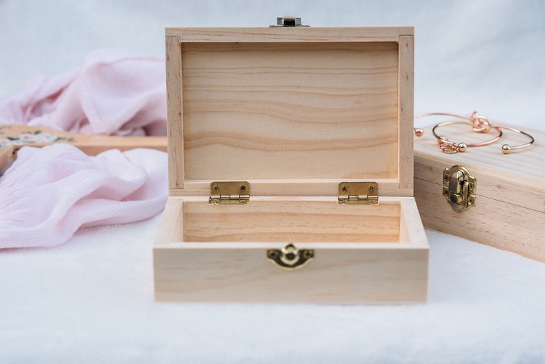 Flower Girl Gift Box Bridesmaid Gift Girl Gift Box Personalized Bridal Party Gift Wooden Box WB001 image 5