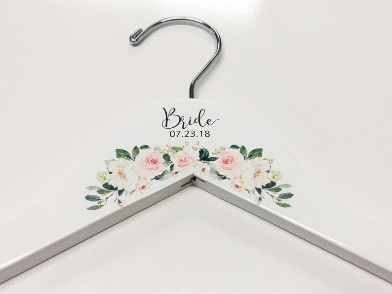 Personalized Bride Hanger Wedding Dress Hanger Bridal Dress Hanger Bridal Shower Gift PH101 image 4