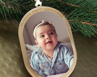 Baby’s First Christmas Ornament With Photo - Personalized Keepsake - 2025