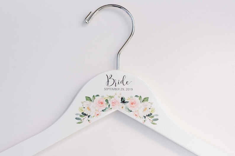 Personalized Bride Hanger Wedding Dress Hanger Bridal Dress Hanger Bridal Shower Gift PH101 image 1