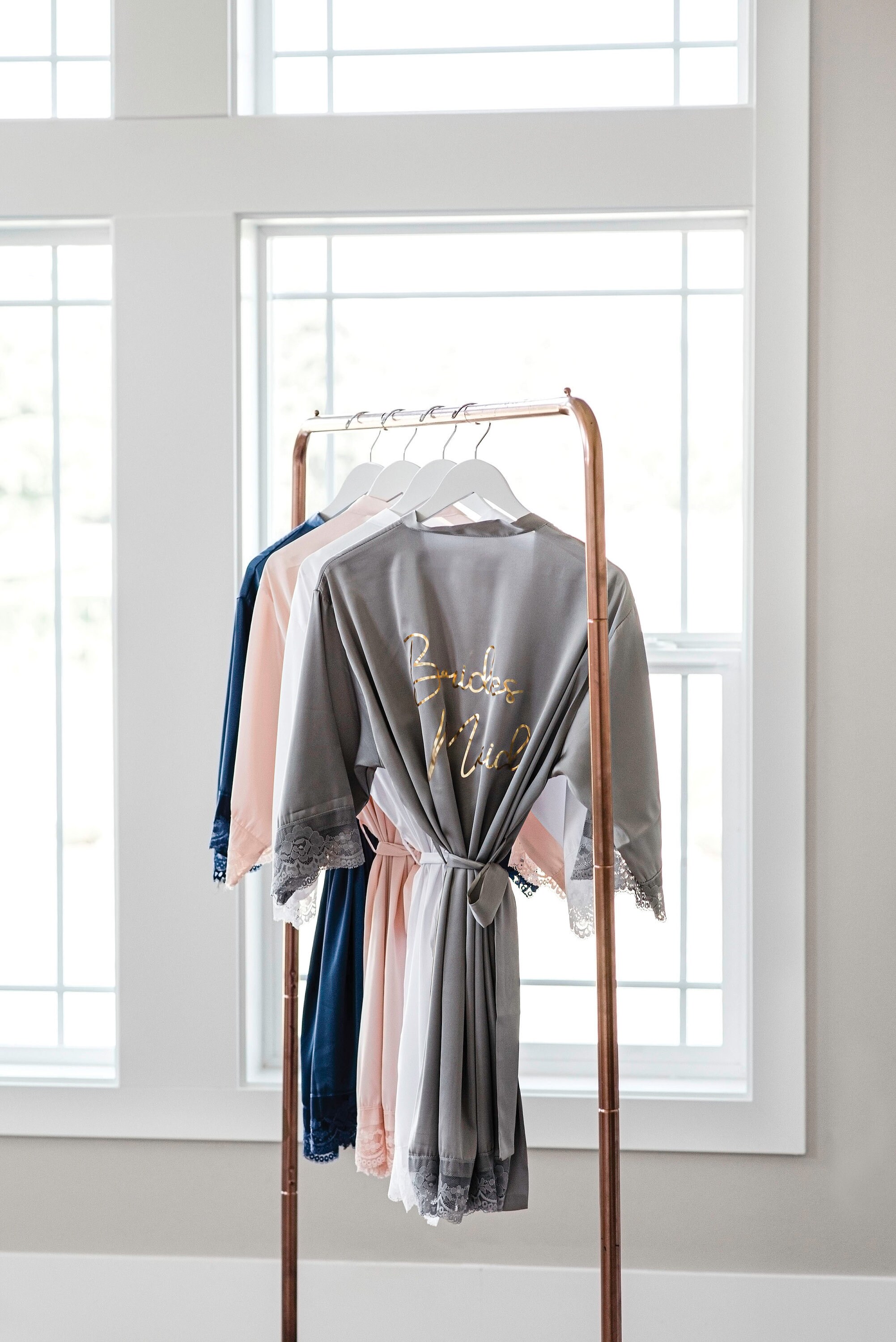 Bridesmaid Robes - Bridal Party Lace Robe - Personalized Satin Robes …