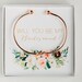 Bridesmaid Proposal Gift - Will you be my Bridesmaid - Bridesmaid Initial Bracelet - Personalized Gift - Tie the knot bracelet #BC004