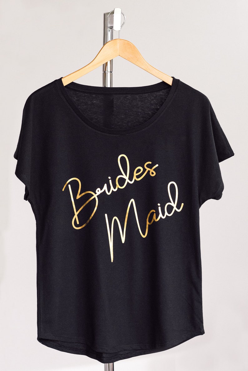 Bridesmaid Shirts Maid of Honor T-shirt Bridesmaid Proposal Bridal Party Shirt Bachelorette Party Getting Ready image 4