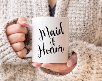 Bridesmaid Mug Gift, Maid of Honor Mug, Mug Gift Bridesmaid, Mug Gift Maid of Honor, Be My Maid of Honor, Maid of Honour Gift #MG09