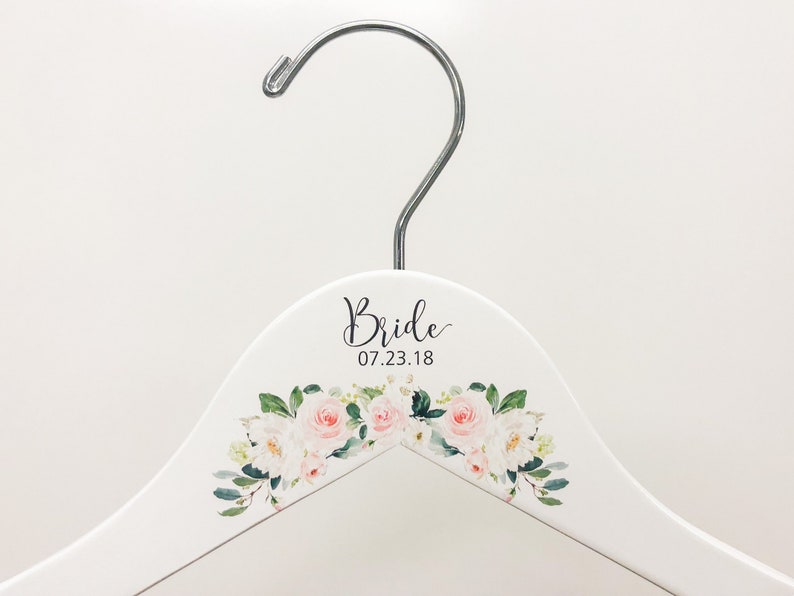 Personalized Bride Hanger Wedding Dress Hanger Bridal Dress Hanger Bridal Shower Gift PH101 image 3