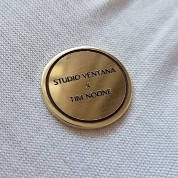 Brass Custom Logo Engraved on Round Discs Brass Personalized Etsy