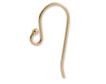May include: A gold-toned metal earring hook featuring a curved wire design with a small circular loop at the bottom and a tiny ball accent at the end of the loop, designed for jewelry making and attaching decorative earring components.