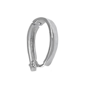 9k White Gold Hinged Bail - Enhancer Bail, 375 Gold Necklace Enhancer Clasp for Pendant | Openable Lock Extender for Chains