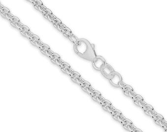 950 Platinum Cable Chain Necklace - Custom Length - Solid 950 Platinum - Genuine Platinum Chain Necklace For Men & Women