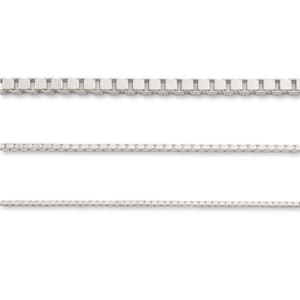 Sterling Silver Box Chain Roll - Loose Chain for Permanent Jewellery Making - Bracelets, Anklets, Necklaces - Bulk 925 Silver Chain