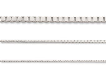 Sterling Silver Box Chain Roll - Loose Chain for Permanent Jewellery Making - Bracelets, Anklets, Necklaces - Bulk 925 Silver Chain