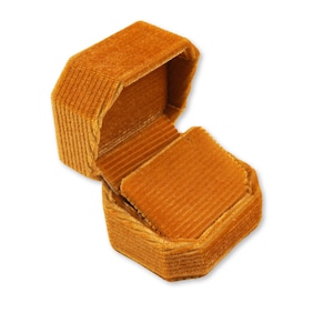 Necklace Pendant Box - Golden Honey | Fine Jewellery Boxes | Luxury Velvet Corduroy Jewellery Packaging | Professional Jewellery Storage