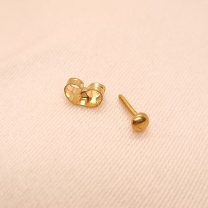 24K Solid Gold Artisan Earring Wires or 18K Gold for Healing Sensitive Ears  