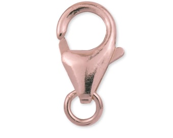 18K Solid Rose Gold Lobster Clasp - Trigger Claw Locking Clasp For Bracelet / Necklace Chain - Genuine 18K Solid Gold - Solid Gold Findings