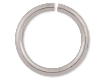14k White Gold Open Jump Rings, Thin Jump Rings For Necklace Chain Earrings, 14ct Gold Jewellery Connector Rings, Jewellery Making Supplies