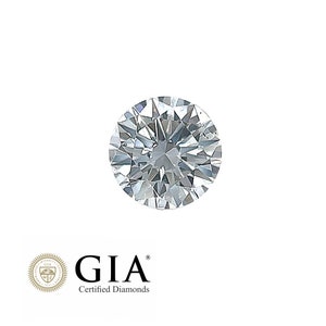 Puede incluir: Un diamante redondo, claro, de talla brillante con 57 facetas. El diamante est&aacute; certificado por el Gemological Institute of America (GIA).