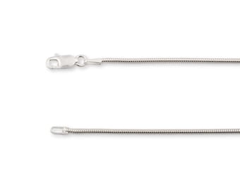 Sterling Silver Snake Chain Bracelet - Custom Length - Solid 925 Silver - High Polish - Genuine Silver Bracelet / Anklet For Women & Men