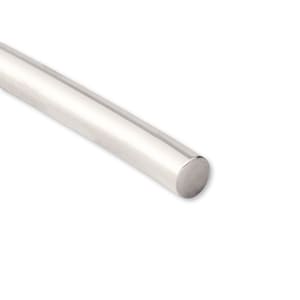May include: A silver, round, metal rod.