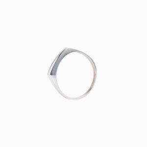 Sterling Silver Thin Signet Ring Engraving Blank, 925 Silver Ring Blank for Engraving, Raw Cast or Polished, Custom Signet Ring Blank