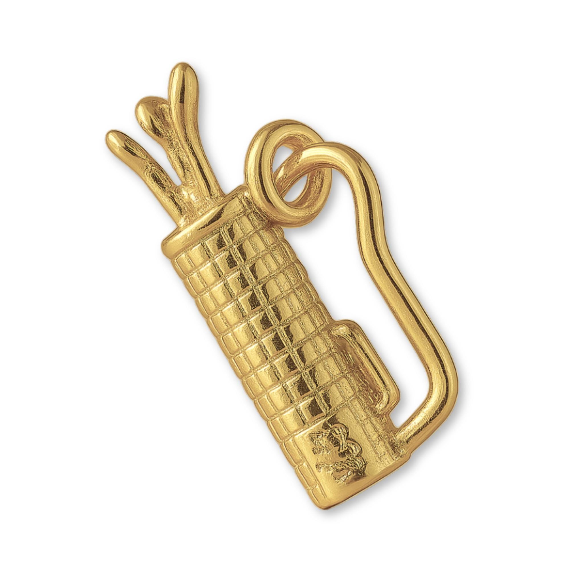 14ct Gold Plated Classic Golf Bag Charm - Sports Charms - 14k 