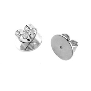 Large Sterling Silver Earring Backs, Protectors, 4 Piece 9mm Earring Wire  Stopper Earring Safety Backs for Post Stud Earrings 