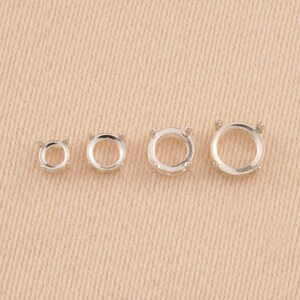 Sterling Silver Round Basket Setting - 4 Prong Claw Round Cabochon Setting - 925 Silver Stone Setting Blank - Jewellery Making Supplies bild 2