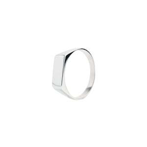 Sterling Silver Rectangular Signet Ring Engraving Blank, 925 Silver Ring Blank for Engraving, Raw Cast or Polished, Custom Signet Ring Blank