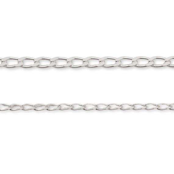 Sterling Silver Long Curb Chain Extender Custom Length Extension
