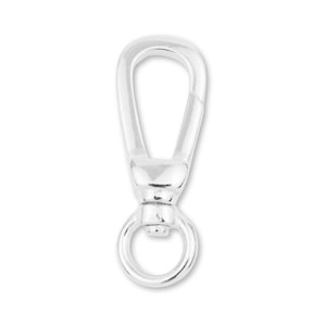 925 Sterling Silver Eco Swivel Clasp, Solid 925 Silver Dog Clip Clasp for Jewellery Making, Necklace & Bracelet Clasp