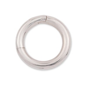 Sterling Silver Clicker Circle Clasp, 925 Silver Endless Hinged Round Push Clasp Charm, Pendant Connectors - Pearl Shortener