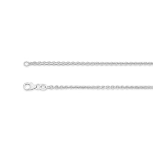 18k Solid White Gold Cable Chain Bracelet - Custom Length - Solid 750 Yellow Gold - Genuine 18ct Gold Chain Bracelet / Anklet