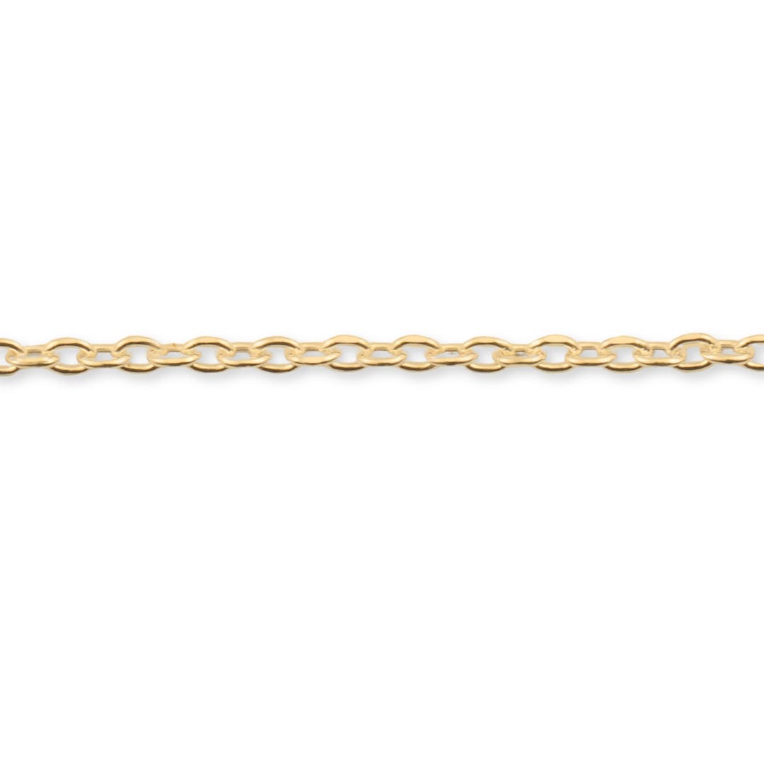 9k Solid Gold Diamond Cut Cable Chain Roll 375 Yellow Gold Loose