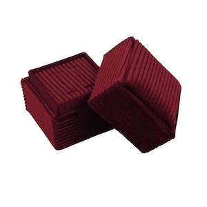 Square Double Ring Box - Maroon | Fine Jewellery Boxes | Luxury Velvet Corduroy Wedding / Engagement Ring Box | Jewellery Display Box
