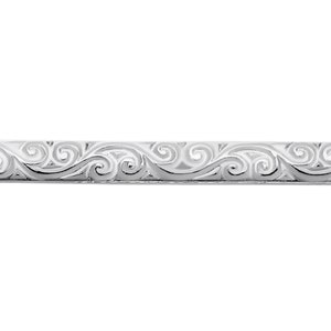 925 Silver Pattern Strip, Sterling Silver Embossed Strip, Decorative Flat Wire For Ring Making, Silversmith Jewellery Making Supplies &quot;J&quot;