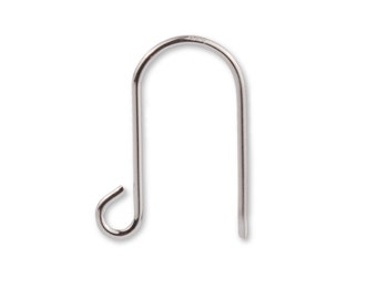 Sterling Silver Hook Earrings With Loop, Hypoallergenic Silver Long French Shepherd Hooks Bulk - Ear Wire, Ear Hook, Dainty, Dangly Earring