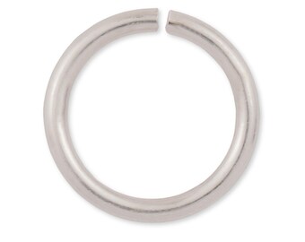 18k White Gold Open Jump Rings, Thin Jump Rings For Necklace Chain Earrings, 18ct Gold Jewellery Connector Rings, Jewellery Making Supplies