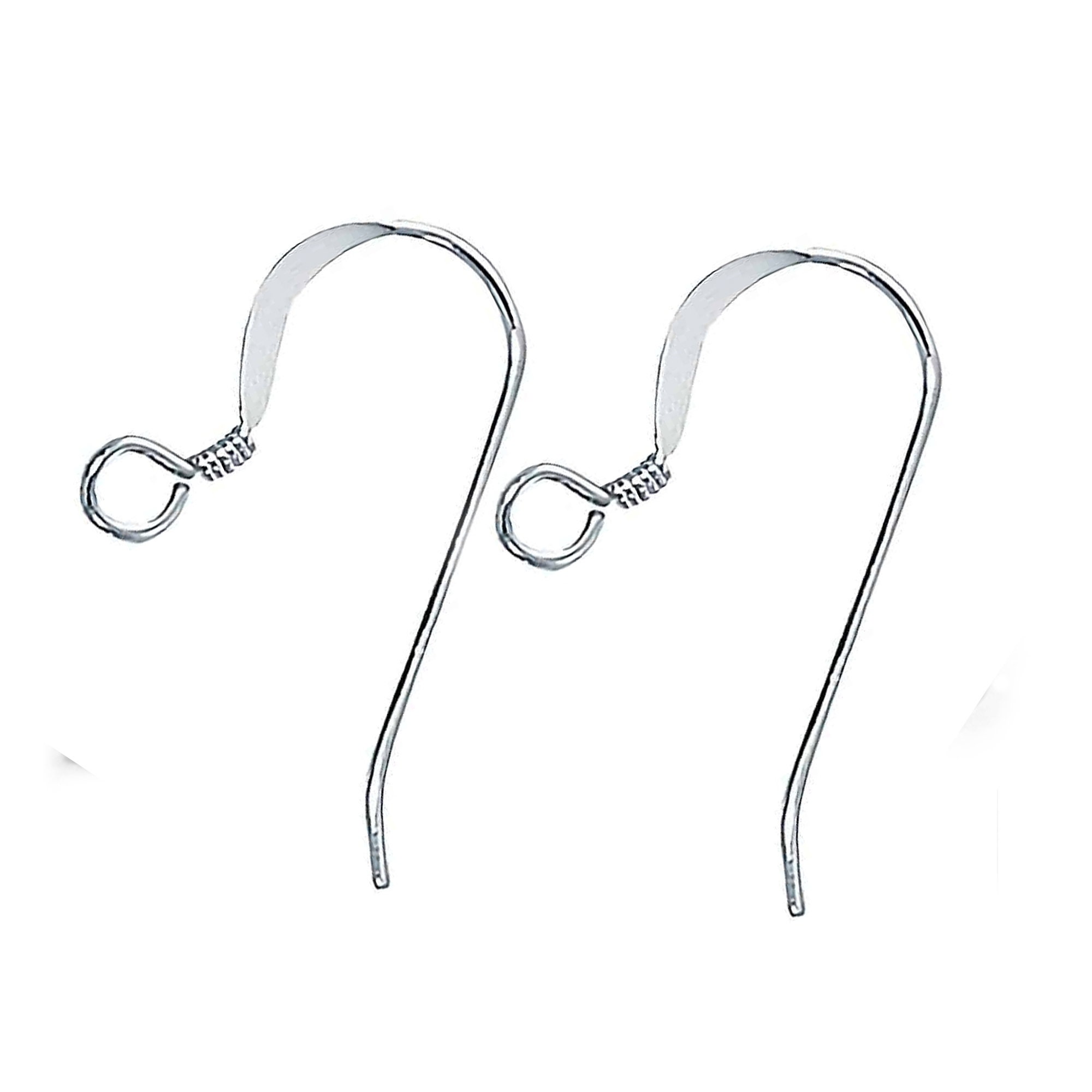 Earring Hooks. 100 Pack 50 Pairs. 18 X 0.8mm. Nickel Free. Silver