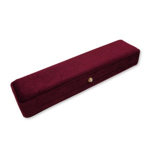 Bracelet Box - Maroon | Fine Jewellery Boxes | Luxury Velvet Corduroy Jewellery Packaging | Bracelet, Anklet, Necklace, Watch Box