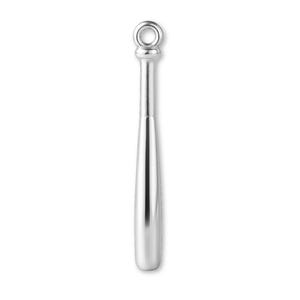 Solid 925 Sterling Silver Baseball Bat Charm - Sports Charms - 925 Silver Necklace, Bracelet and Earring Charm