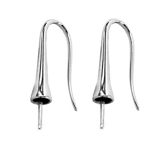 Teardrop Earring Hooks - Hammered Ear Wires - Sterling Silver Earring Hooks