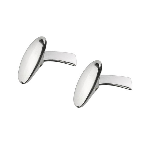 Sterling Oval Cufflink Backs - Pair of Real Silver Cufflink Blanks - 925 Silver Cufflink Backs  Jewellery Making Supplies