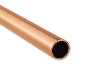 Round Copper Tube | 10cm / 30cm | 1.57mm x 0.6mm | Raw Copper Tubing For Jewellery Making | Beading & Craft Supplies | Bulk Long Tube Bead