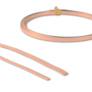 May include: A roll of copper wire, with a few inches of the wire uncoiled. The wire is a light copper colour.