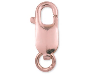 18K Solid Rose Gold Parrot Clasp - Trigger Claw Locking Clasp For Bracelet / Necklace Chain - Genuine 18K Solid Gold - Solid Gold Findings