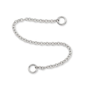 Solid 925 Sterling Silver Chain Extender - Safety Chain / Convertible Dangle Chain - Cuban Link Chain Earring Jacket -  Curb Chain Ear Cuff