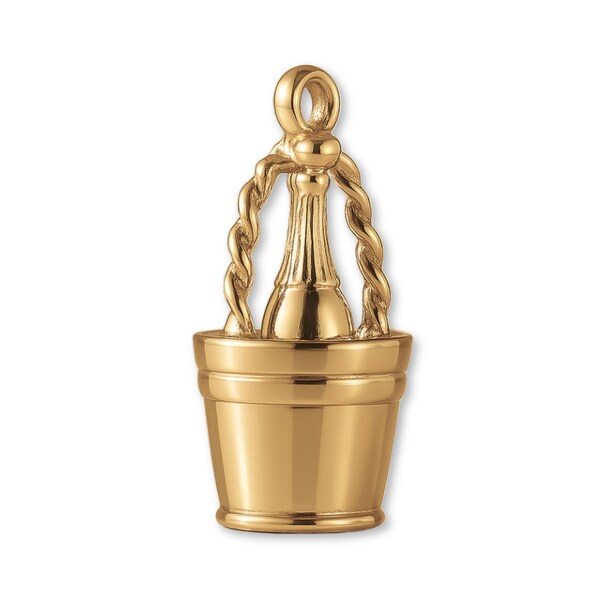 14ct Gold Plated Champagne Bucket Charm - Objects & Trinket Charms - 14k Necklace and Bracelet Charms - 14k Gold Earring Charm